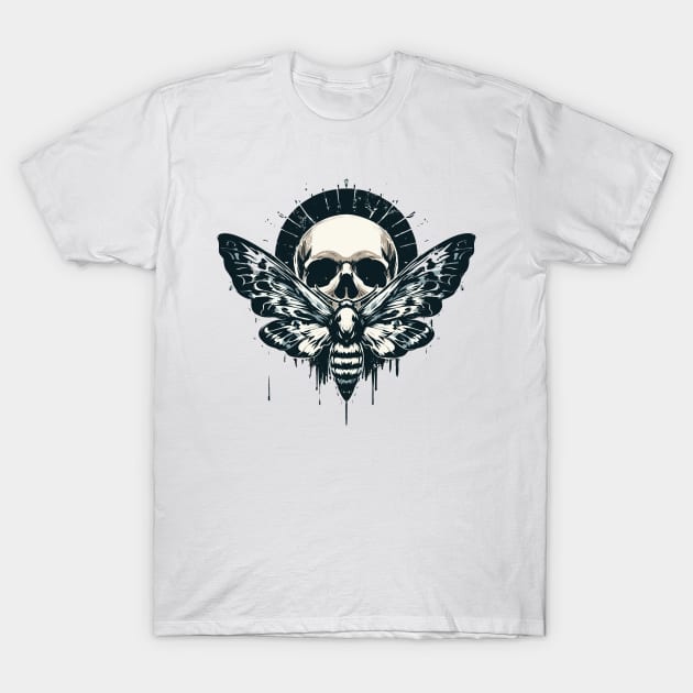 Moth skull horror T-Shirt by Evgmerk